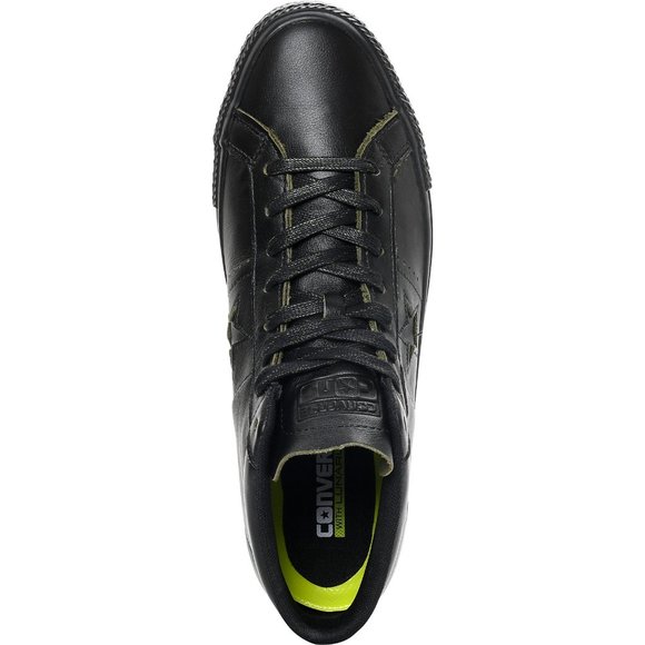 NIB Converse One Star Pro Mid Rub Off Leather Black 155518C - Picture 3 of 12